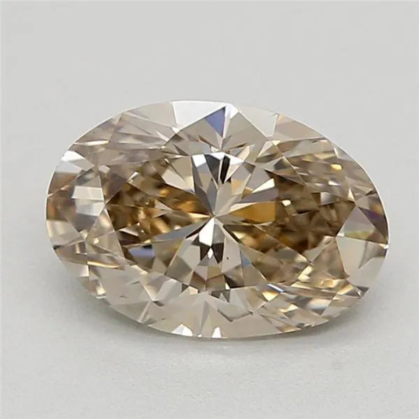 0.70ct Oval Lab Grown Diamond (Colour Very Light Yellowish Brown, Clarity VS1, IGI Certified)