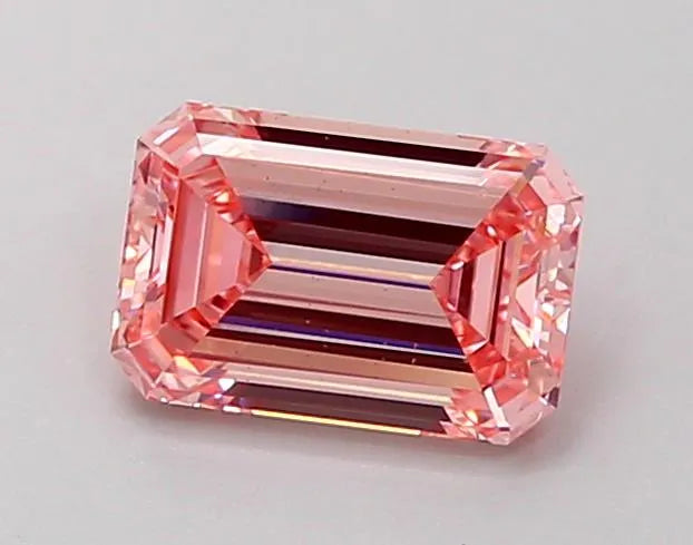 0.98ct Emerald Lab Grown Diamond (Colour Fancy Intense Pink, Clarity VS2, IGI Certified)