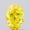 1.24ct Oval Lab Grown Diamond (Colour Fancy Vivid Yellow, Clarity VVS2, IGI Certified)