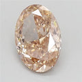 1.34ct Oval Lab Grown Diamond (Colour Light Brown, Clarity VS1, IGI Certified)