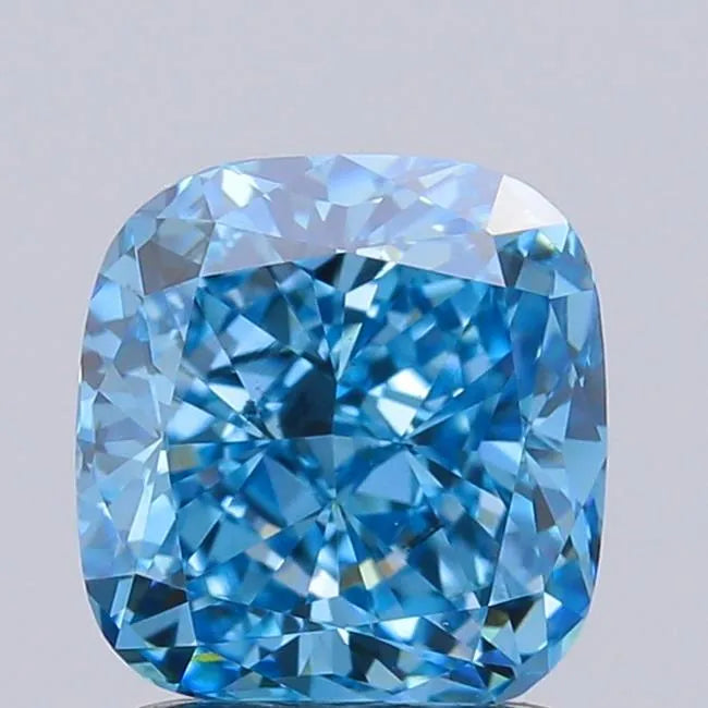 1.87ct Cushion modified Lab Grown Diamond (Colour Fancy Vivid Blue, Clarity VS2, IGI Certified)