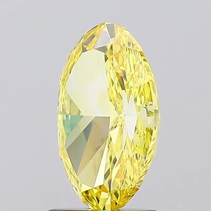 1.90ct Oval Lab Grown Diamond (Colour Fancy Vivid Yellow, Clarity VVS2, IGI Certified)