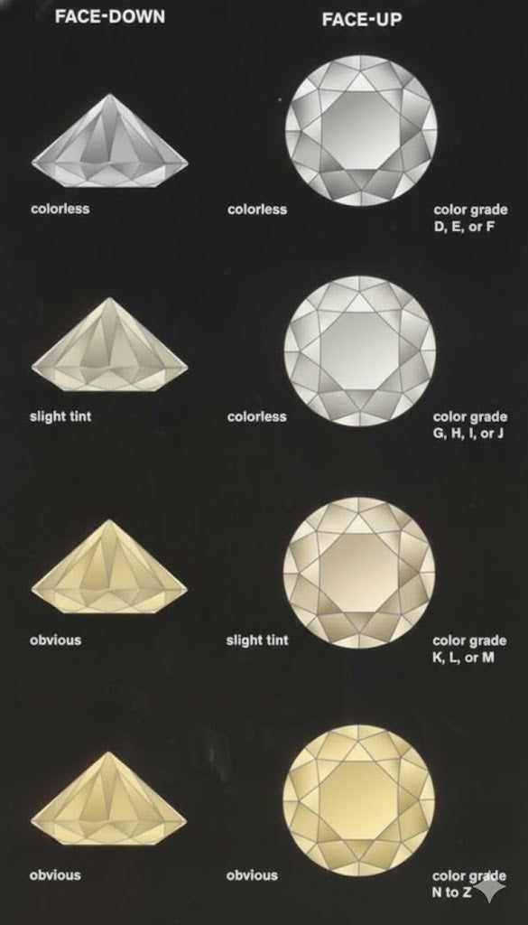 Lab Diamond Color Chart Guide COLOR – LAB DIAMONDS BY DAVIDSON DESIGNS