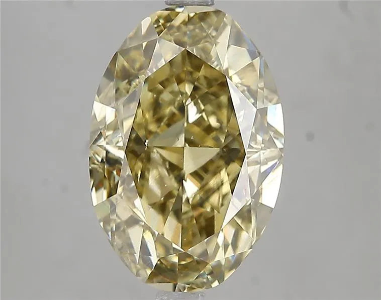 5.01ct Oval Lab Grown Diamond (Colour Fancy Intense Gray Yellow, Clarity VS1, IGI Certified)