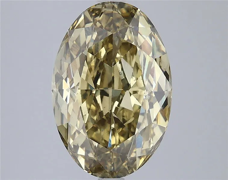 5.10ct Oval Lab Grown Diamond (Colour Fancy Intense Gray Yellow, Clarity VS1, IGI Certified)