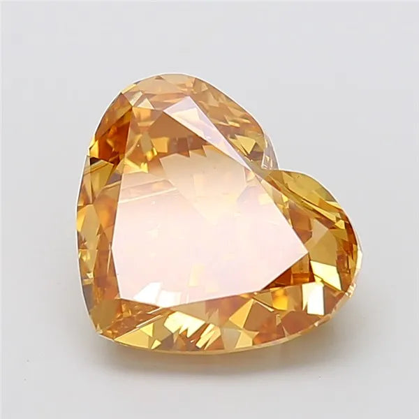6.01ct Heart Lab Grown Diamond (Colour Fancy Intense Brownish Yellow, Clarity VS1, IGI Certified)