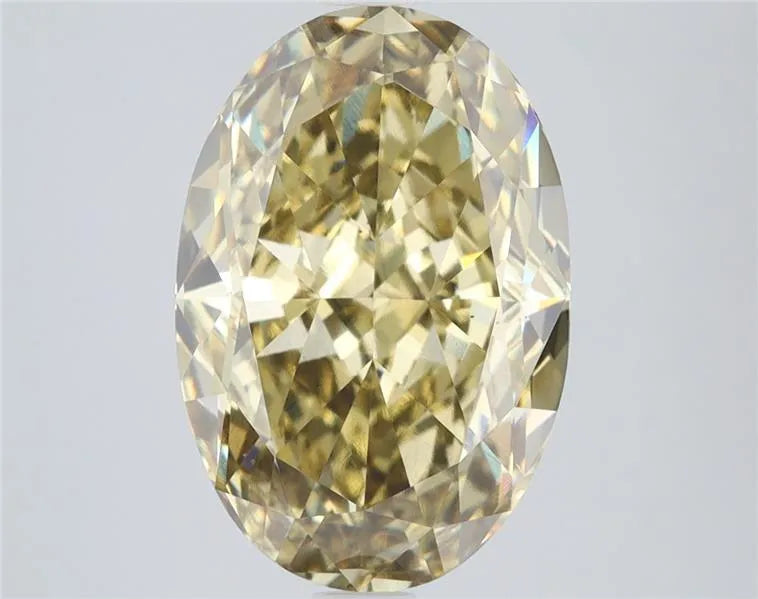 6.08ct Oval Lab Grown Diamond (Colour Fancy Gray Yellow, Clarity VS1, IGI Certified)