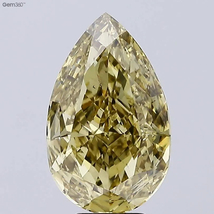 7.00ct Pear Lab Grown Diamond (Colour Fancy Intense Brown Yellow, Clarity VS1, Cut GD, IGI Certified)