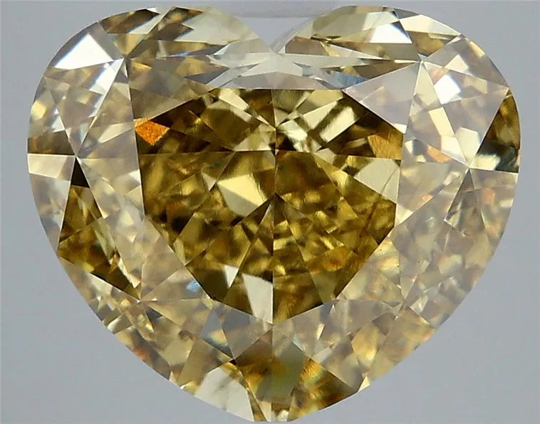 9.01ct Heart Lab Grown Diamond (Colour Fancy Intense Gray Yellow, Clarity VS2, IGI Certified)