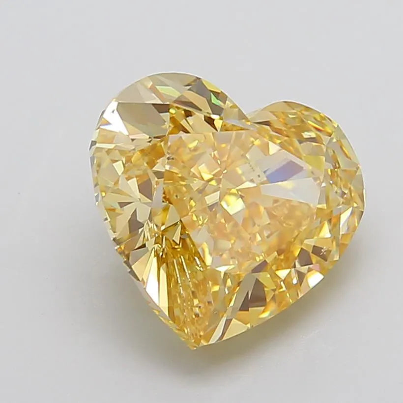 9.05ct Heart Lab Grown Diamond (Colour Fancy Yellow, Clarity VS2, IGI Certified)
